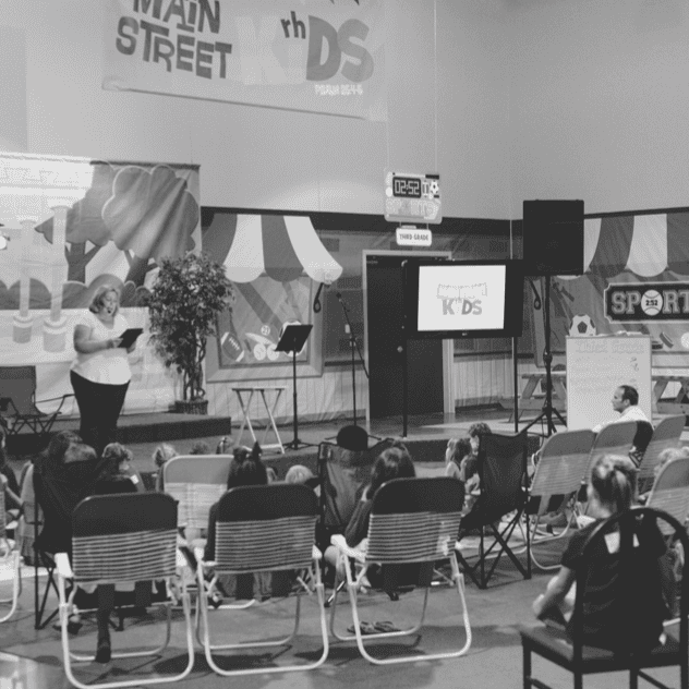 Children attending a church service at Rolling Hills Community Church.